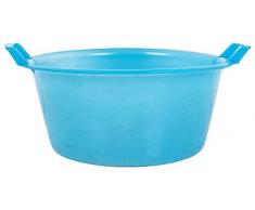 Stefanplast Rundes Waschbecken, Polyethylen, 10 l, Neutralblau, Plastik, Neutral/Pale Blue, 20 l