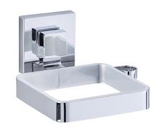 Wenko Vacuum-Loc Haartrocknerhalter Quadro - Fönhalter, Edelstahl rostfrei, 14 x 7,5 x 13,5 cm, glänzend