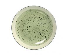 H&H Mimosa Set, Steingut Dessertteller 20.5 Cm grün