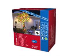 Konstsmide 3632-500 Micro LED Lichterkette / für Außen (IP44) / 24V Außentrafo / mit 8 Funktionen, SteuergerÃ¤t und Memoryfunktion / 180 bunte Dioden / schwarzes Kabel