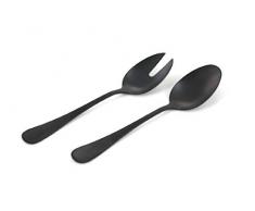 Villa D‘Este Home Tivoli Modern Besteckset aus Edelstahl, Schwarz