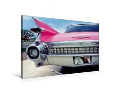Premium Textil-Leinwand 75 x 50 cm Quer-Format Pink Cadillac, Anns Chicken Fry Home, Oklahoma City, Oklahoma | Wandbild, HD-Bild auf Keilrahmen, Fertigbild auf hochwertigem Vlies, Leinwanddruck von Rainer Grosskopf