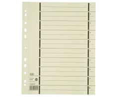 Elba 400004672 TrennblÃ¤tter aus Recycling-Kraftkarton fÃ¼r Din A4 100er Pack mit Perforation mit Linienaufdruck Chamois Trennlaschen TrennblÃ¤tter Ordner Register Kalender Blauer Engel