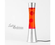 Aufregende Lavalampe Rot Wachs Orange 39cm hoch Stimmungslicht SANDRO Tischlampe Retro Wohnzimmer