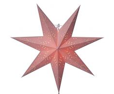 Best Season Papierstern Romantic Star, Metall, E14, Pink, 16 x 54 x 50 cm