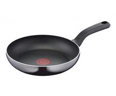 Tefal D51602 Resist Bratpfanne 20 cm (Antihaft-Beschichtung, Thermo-Spot, Aluminium) schwarz