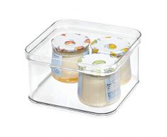 iDesign Kühlschrankbox, Aufbewahrungsbehälter aus BPA-freiem Kunststoff, Aufbewahrungssystem für Küche oder Kühlschrank, durchsichtig, 16,1 cm x 9,6 cm