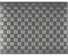 Saleen Tisch-Set, Flechtoptik, Maße: 30 x 40 cm, Eckig, Kunststoff, Anthrazit, 01010186101
