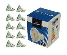 e-Bright 10er Pack LED Lampen, GU10 5W COB, 380LM 3000K A+, vgl. 50W Halogen, 230V