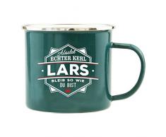 History & Heraldry Echter Kerl Emaille Becher, Lars, Mehrfarbig