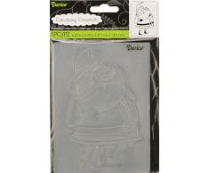 Darice Prägefolder - Schablone, Weihnachtsmann, Plastic, transparent, 10.8 x 14.6 x 0.3 cm