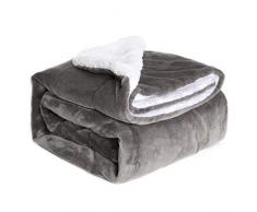 HoroM Super weiche warme Sherpa Fleece Wolldecke für Bett oder Couch