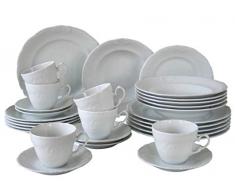 Creatable 13452, Serie Frederike weiß, Geschirrset Kombiservice 30 teilig Service, TLG