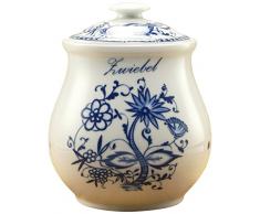 Creatable, 15336, Storage Container Onion Vorratsdose, Zwiebelmuster, Porzellan, blau, 16 x 16 x 18 cm