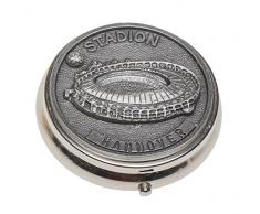 Schnabel-Schmuck Hannover Taschenaschenbecher Zinnauflage Fußballstadion