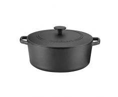 Cuisinart Offene Bratpfanne mit Hilfsgriff 7 Qt Covered Casserole Gusseisen schwarz