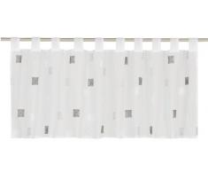 Bistrogardine Quadro 07, Scheibengardine 48x140cm, halbtransparent