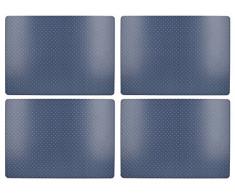4er Set Tischsets, Platzsets INDIGO PUNKTE blau Kork 40x29cm Creative Tops