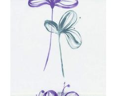 Klöckner Flächenvorhang (1 Stück), Schiebegardine, Dekor 126 Flower, Weiß/Lila, 60 x 245 cm