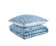 AmazonBasics – Bettwäsche-Set, 100 % Baumwolle, 135 x 200 cm / 80 x 80 cm, Weide