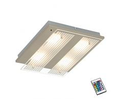 Briloner Leuchten 3621-042 LED Deckenstrahler, Deckenleuchte, Farbsteuerung/Farbwechsel mit Fernbedienung inkl. 16 Farbprogrammen, dimmbar