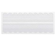 Städter Bordüren- Matte Klassik Backform, Silikon, weiß, 39,5 x 16,5 cm