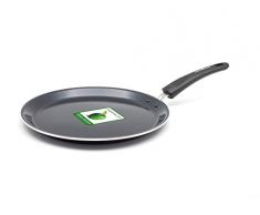 GreenChef Essentials Crepepfanne, Induktion, 28 cm, Aluminium, Schwarz