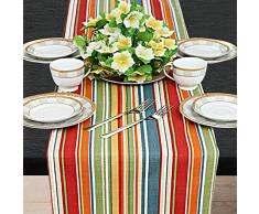 Ruvanti Tischläufer 14x108 Inch Mehrfarbige Streifen