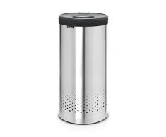 Brabantia 103469 Wäschebox 35 L Kunststoffdeckel in Dark Grey, matt steel