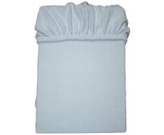 Mesana C-10001/16 Mikrofaser Fleece Spannbetttuch 90 - 100 x 200 cm, kuschelig weich und warm, viele Farben, hellblau