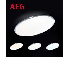 Almeda LED Panel Deckenleuchte per Fernbedienung stufenlos dimmbar, Memoryfunktion, Ø60cm, 42 Watt, 3800 Lumen, 2700 (warmweiß) bis 6000 (kaltweiß) Kelvin in eisen