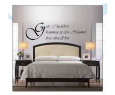 INDIGOS WG30034-86 Wandtattoo w034 Gute Mädchen kommen in den Himmel böse überall hin 120 x 34, blau
