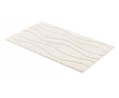 SCHÃNER WOHNEN-Kollektion, Santorin, Badteppich, Badematte, Badvorleger, Design Wellen - weiÃ, Oeko-Tex 100 zertifiziert, 55 x 65 cm