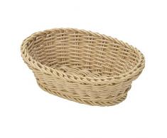 Saleen Mehrzweck-Korb, Gastrotauglich, Oval, 25 x 17 x 8,5 cm, Kunststofffaser, Hellbeige, 02010230101