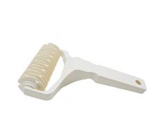 Meta-U - Gitter-Rollschneider - Zeitsparender Tortenschneider - Kaufen Sie eins, erhalten Sie DREI (Pizzaschneider und Gebäckschaber) - Geschenkpaket (Weiß-Gitterschneider)