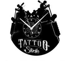 Instant Karma Clocks Wanduhr aus Vinyl für Wand Schallplatten LP 33 Giri Geschenkidee Vintage Handmade Tribal Negozio Studio Tattoo, Leise