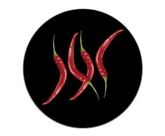 Wenko 53920100 Topfuntersetzer Peperoni, Gehärtetes Glas, 2020 x 0.8 x 2020 cm, Mehrfarbig