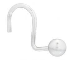 AmazonBasics – Haken für Duschvorhang, S-förmige Haken, Nickel