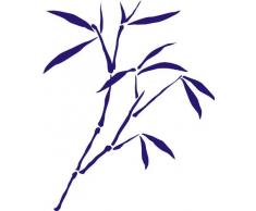 INDIGOS 4051095041566 Wandtattoo w335 Schilf Gras Wandauskleber in 3 Größen, 96 x 77 cm, blau