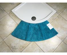 Cazsplash Quadrant Kleine Gebogene Duschmatte, Microfaser, blaugrün, M