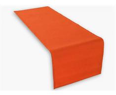 Lemos Home Tischläufer aus Baumwolle 45x150 mm, Orange, 45x150 cm