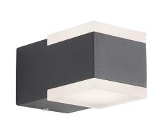 AEG Wandleuchten, Aluminium, 3 W, anthrazit