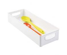 iDesign 64441EU Aufbewahrungsbox für Küchenschrank, Speisekammer, Kühlschrank oder Gefrierschrank, GroÃ, 15,2 x 7,5 x 40,7 cm, weiÃ