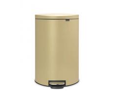 Brabantia Treteimer Flatback+, 40L, lackierter Stahl, Mineral Golden Beach