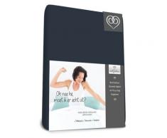 Bed-Fashion Luxe Elasthan Spannbetttuch, Mako-Satin, Marineblau, Einzelbett, 120 x 200 cm