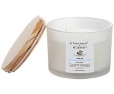 Ritzenhoff Aroma Naturals Nature Duftkerze, Glas, Blau, Milchig, 11 x 11 x 8.5 cm