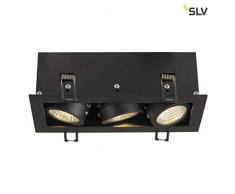 SLV LED Einbauleuchte KADUX, dreh- und schwenkbar | Dimmbare Deckenleuchte, Innen-Beleuchtung | LED Spots, Fluter, Deckenstrahler, Decken-Spots, Einbau-Strahler | 3-flammig, LED Inside, EEK E-A++