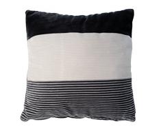 Gözze Dekokissen, Mit Streifen auf Vorderseite, 50 x 50 cm, Schwarz, 40126-94-050050