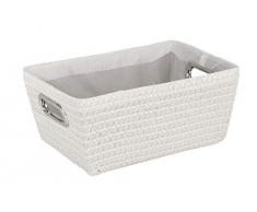 WENKO 22582100 Aufbewahrungskorb Chromo Weiß, Badkorb, Polypropylen, 28 x 12 x 19.5 cm, Weiß