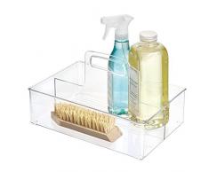 iDesign 71740EU Linus Aufbewahrungsträger/-Kasten für Küche, Bad, Schrank - Medium, 30,48 x 20 x 16,8 cm, durchsichtig, plastik